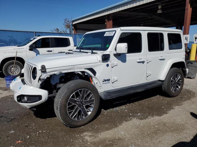 1C4JJXP63NW220628 - 2022 JEEP WRANGLER U SAHARA 4XE WHITE photo 1