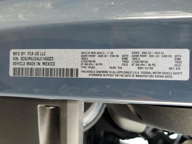 3C6URVJG4LE140023 - 2020 RAM PROMASTER 3500 HIGH 蓝色 照片 12