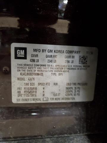 KL4CJBSB2FB096435 - 2015 BUICK ENCORE CONVENIENCE 棕色 照片 14