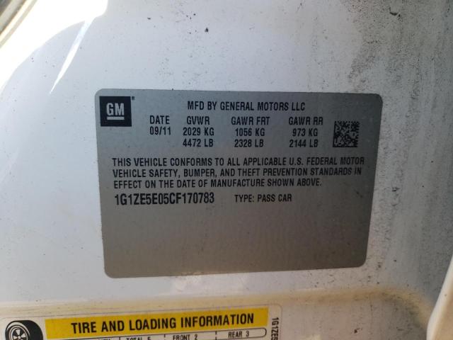 1G1ZE5E05CF170783 - 2012 CHEVROLET MALIBU LTZ 白色 照片 12