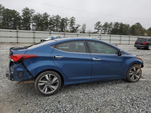 KMHDH4AEXEU105085 - 2014 HYUNDAI ELANTRA SE BLUE photo 3