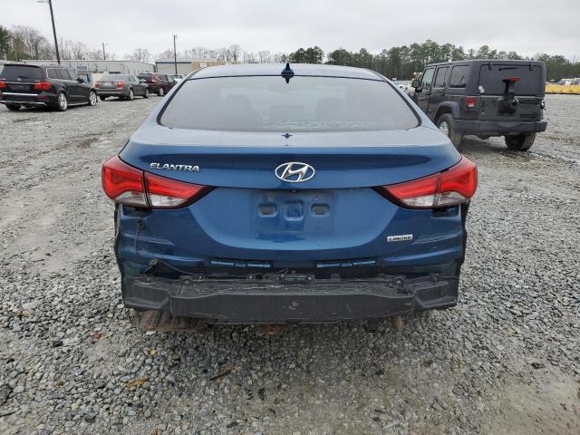 KMHDH4AEXEU105085 - 2014 HYUNDAI ELANTRA SE BLUE photo 6