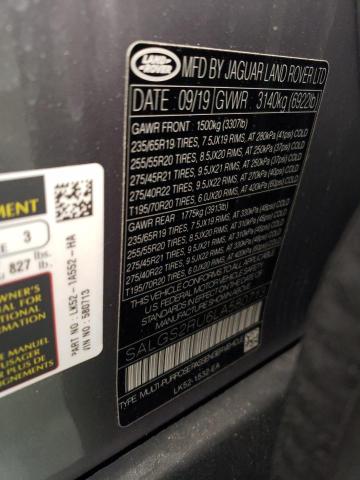 SALGS2RU6LA580713 - 2020 LAND ROVER RANGE ROVE HSE GRAY photo 13