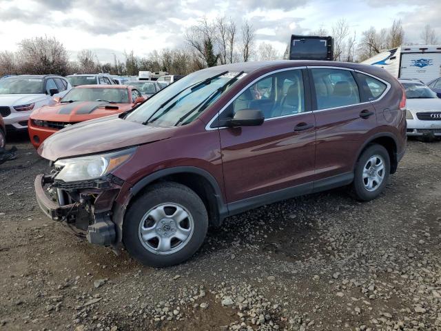 5J6RM4H34CL056246 - 2012 HONDA CR-V LX BURGUNDY photo 1