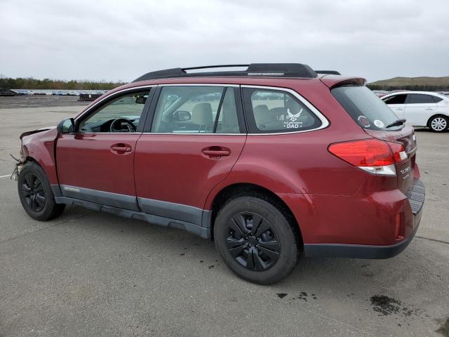 4S4BRBACXB1333222 - 2011 SUBARU OUTBACK 2.5I RED photo 2