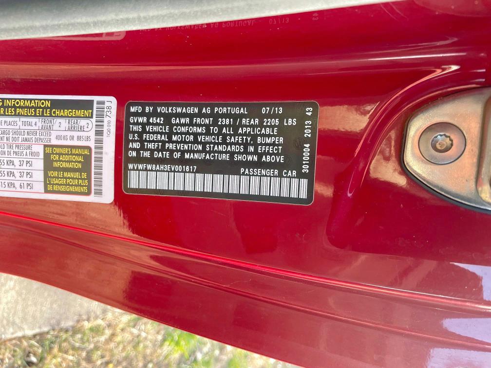 WVWFW8AH3EV001617 - 2014 VOLKSWAGEN EOS LUX RED photo 10