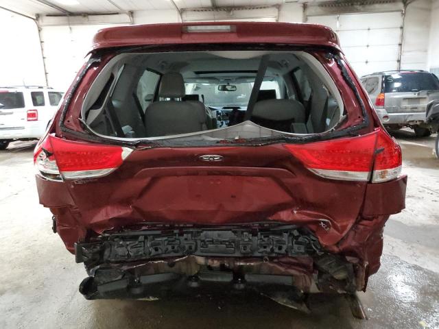 5TDYK3DCXES453551 - 2014 TOYOTA SIENNA XLE RED photo 6