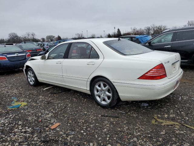 WDBNG83J65A454614 - 2005 MERCEDES-BENZ S 430 4MATIC WHITE photo 2