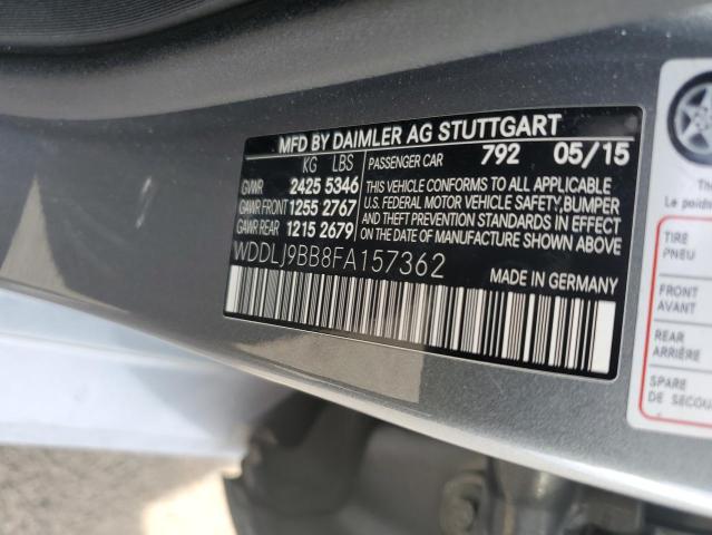 WDDLJ9BB8FA157362 - 2015 MERCEDES-BENZ CLS 550 4MATIC GRAY photo 12