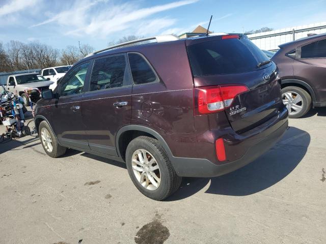 5XYKT4A63FG602355 - 2015 KIA SORENTO LX BURGUNDY photo 2