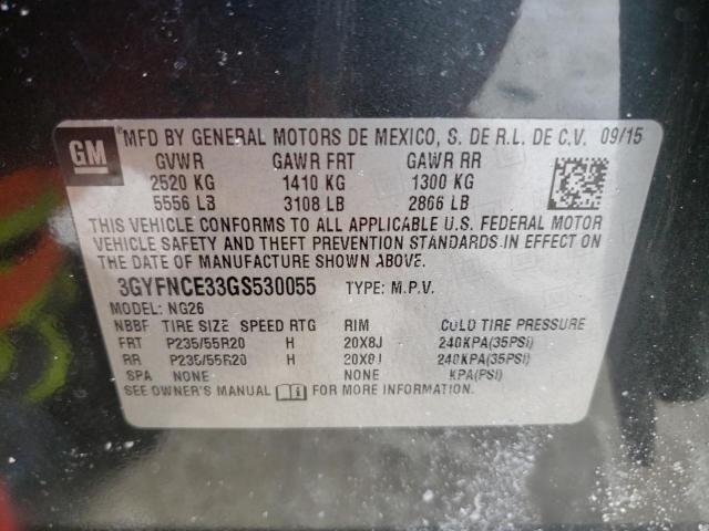 3GYFNCE33GS530055 - 2016 CADILLAC SRX PERFORMANCE COLLECTION Noir photo 13