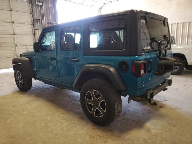 1C4HJXDN4LW134400 - 2020 JEEP WRANGLER U SPORT TEAL photo 2