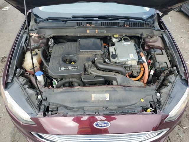 3FA6P0LU2JR148937 - 2018 FORD FUSION SE HYBRID MAROON photo 11