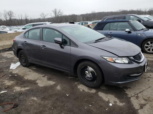 19XFB2F59FE221583 - 2015 HONDA CIVIC LX GRAY photo 4