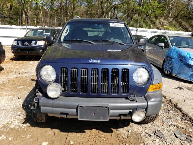 1J4GL38KX5W723074 - 2005 JEEP LIBERTY RENEGADE BLUE photo 5