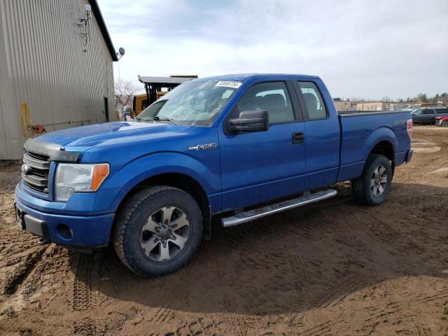 1FTFX1EF3EFA82867 - 2014 FORD F150 SUPER CAB BLUE photo 1