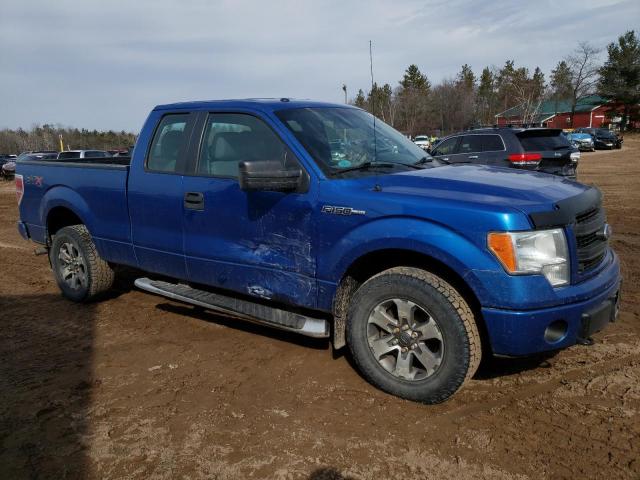 1FTFX1EF3EFA82867 - 2014 FORD F150 SUPER CAB BLUE photo 4