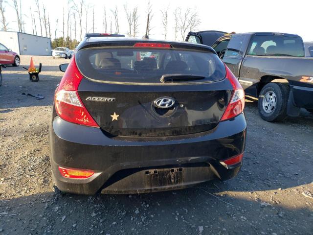 KMHCT5AE5CU002928 - 2012 HYUNDAI ACCENT GLS BLACK photo 6