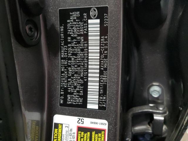 4T1G11AK8PU809181 - 2023 TOYOTA CAMRY SE NIGHT SHADE GRAY photo 13