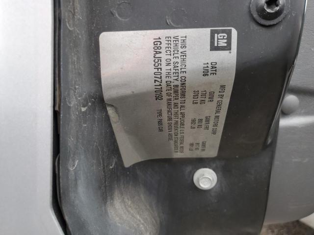 1G8AJ55F07Z170192 - 2007 SATURN ION LEVEL 2 SILVER photo 12