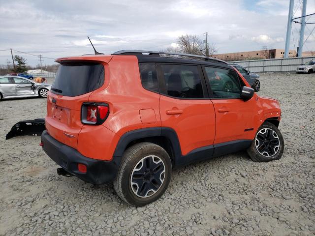 ZACCJBCT6FPB41587 - 2015 JEEP RENEGADE TRAILHAWK ORANGE photo 3