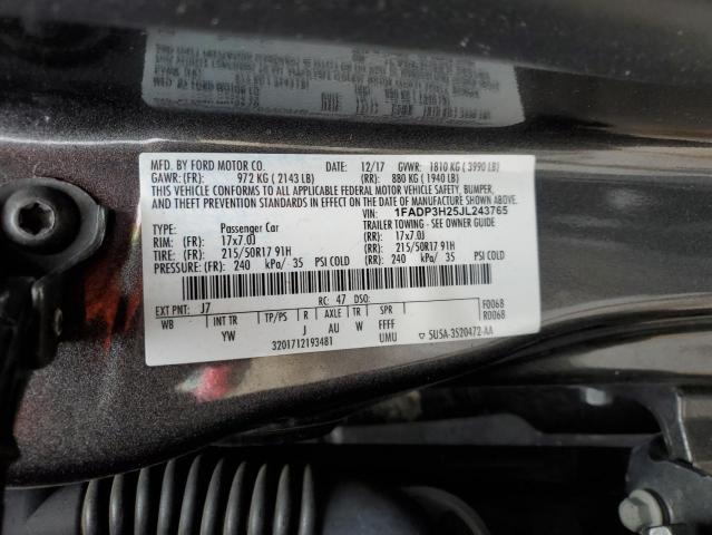 1FADP3H25JL243765 - 2018 FORD FOCUS SEL GRAY photo 13