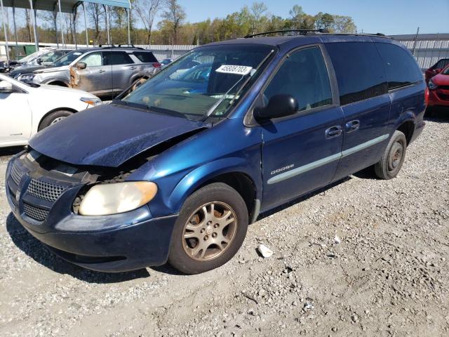 2B4GP74L01R282085 - 2001 DODGE GRAND CARA EX BLUE photo 1