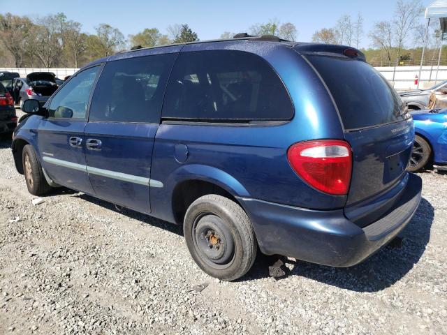 2B4GP74L01R282085 - 2001 DODGE GRAND CARA EX BLUE photo 2