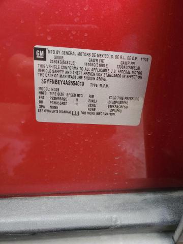 3GYFNBEY4AS554619 - 2010 CADILLAC SRX PERFORMANCE COLLECTION Rouge photo 13