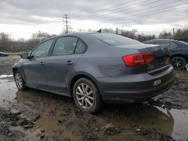 3VWD17AJ9FM233120 - 2015 VOLKSWAGEN JETTA SE GRAY photo 2