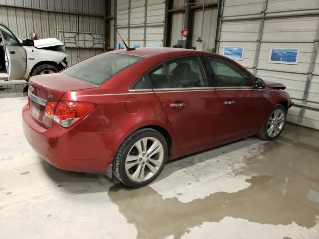 1G1PH5SCXC7401037 - 2012 CHEVROLET CRUZE LTZ BURGUNDY photo 3