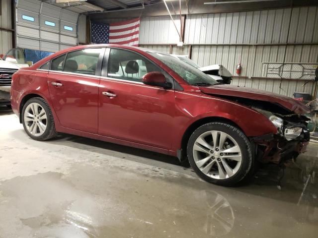 1G1PH5SCXC7401037 - 2012 CHEVROLET CRUZE LTZ BURGUNDY photo 4