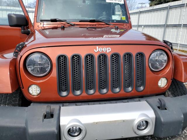 1C4HJWEG1EL165733 - 2014 JEEP WRANGLER U SAHARA ORANGE photo 11