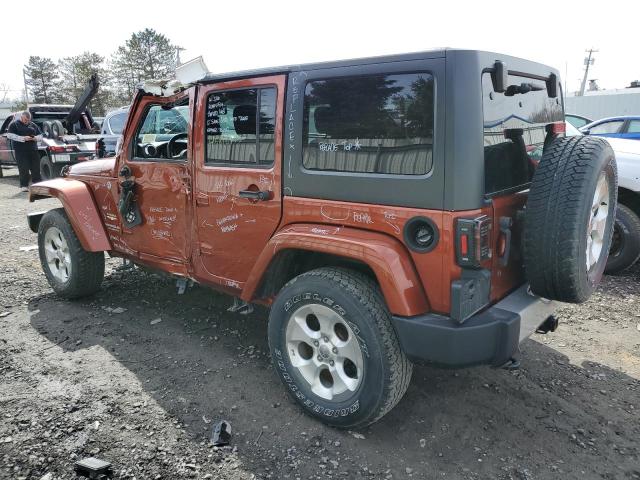 1C4HJWEG1EL165733 - 2014 JEEP WRANGLER U SAHARA ORANGE photo 2