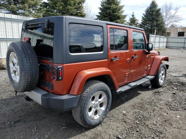 1C4HJWEG1EL165733 - 2014 JEEP WRANGLER U SAHARA ORANGE photo 3