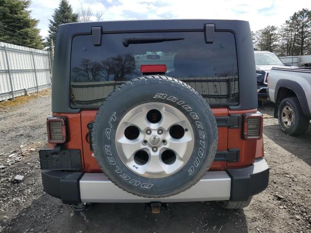 1C4HJWEG1EL165733 - 2014 JEEP WRANGLER U SAHARA ORANGE photo 6