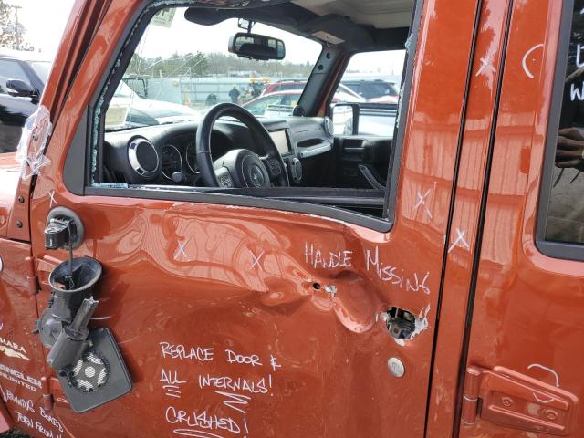 1C4HJWEG1EL165733 - 2014 JEEP WRANGLER U SAHARA ORANGE photo 7