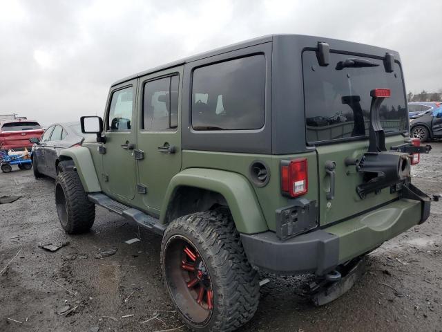 1C4BJWEG5DL699774 - 2013 JEEP WRANGLER U SAHARA GREEN photo 2