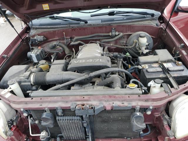 5TBRT34123S356785 - 2003 TOYOTA TUNDRA ACCESS CAB SR5 BURGUNDY photo 11