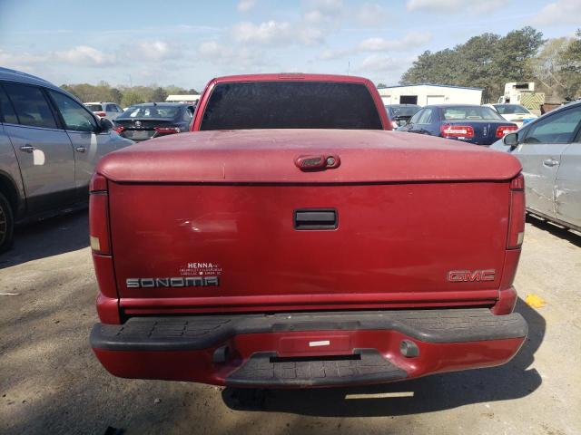 1GTCS19W518159023 - 2001 GMC SONOMA RED photo 6