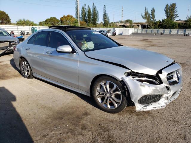 55SWF4JB7FU089641 - 2015 MERCEDES-BENZ C 300 SILVER photo 4