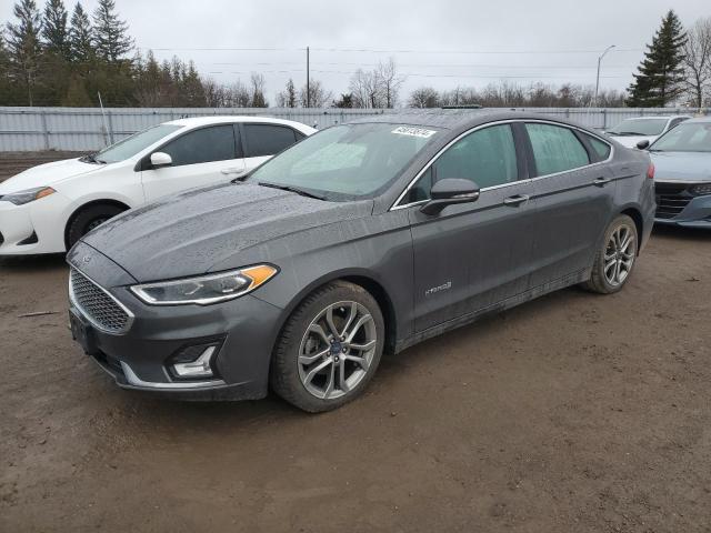 3FA6P0RU3KR236291 - 2019 FORD FUSION TITANIUM GRAY photo 1