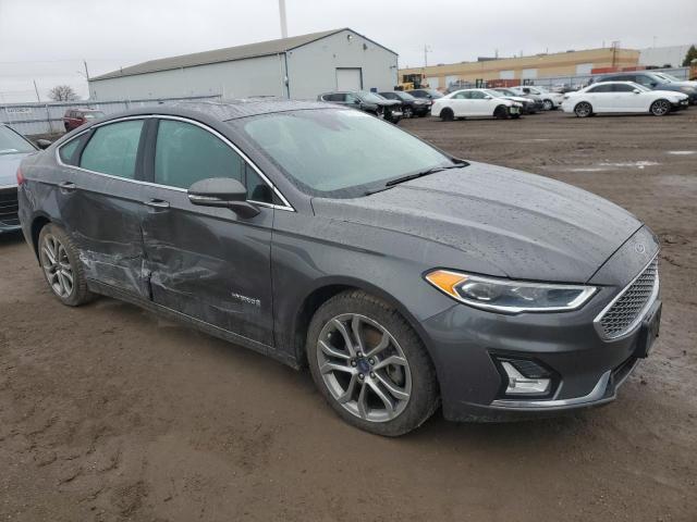 3FA6P0RU3KR236291 - 2019 FORD FUSION TITANIUM GRAY photo 4