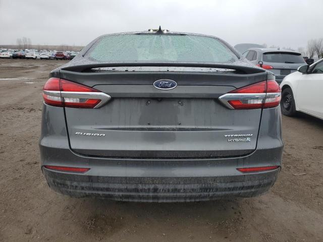 3FA6P0RU3KR236291 - 2019 FORD FUSION TITANIUM GRAY photo 6