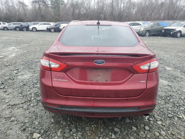 3FA6P0H72GR287607 - 2016 FORD FUSION SE RED photo 6