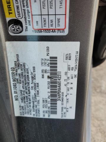 3FAHP0HA4AR142211 - 2010 FORD FUSION SE GRAY photo 13