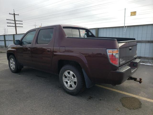 2HJYK16578H537893 - 2008 HONDA RIDGELINE RTL BURGUNDY photo 2