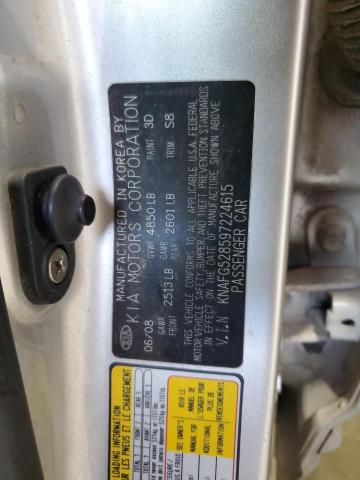 KNAFG528597224615 - 2009 KIA RONDO BASE SILVER photo 12