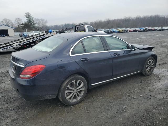 55SWF4KB5FU090933 - 2015 MERCEDES-BENZ C 300 4MATIC BLUE photo 3