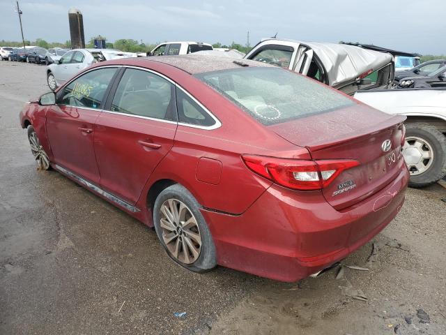 5NPE34AF3FH100905 - 2015 HYUNDAI SONATA SPORT RED photo 2